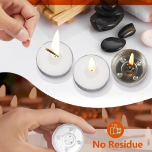 Hypmis Tea Lights Candles Bulk - 200 Pack, 4.5+ Hours Fully Burns Tealight Candles Unscented Smokeless Bright Flame Tealights for Home, Sabbath, Weddings, Christmas & Halloween Decor, White