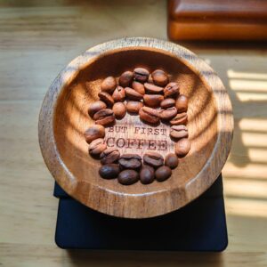 Gemini Wooden Coffee Bean Dosing Cup | Perfect Espresso Accessories For Coffee Bar| Wooden Dosing Vessel | Espresso Dosing Cup | Coffee Dosing Tray (Coffee Bean Dosing Cup)