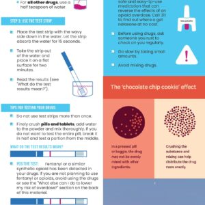 Fentanyl Test Strip Kit - Art Filled, Compact & Festival Ready - Rapid Test Strips, Testing Surface, Test Tube, Sample Scraper, and Info Booklet (Travelsize 3pcs)