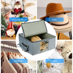 Allgawise Hat Storage Box - Upgrade Stackable Hat Organizer Bag Container for Closet, Foldable Hat Travel Box for Women, Cowboy Hat Box for Men