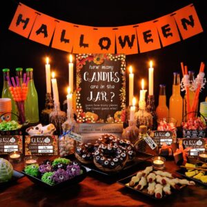 FaCraft Guess How Many Candies Are in the Jar 50PCS Fall Pumpkin Baby Shower Candies Guessing Game Cards for Thanksgiving Fall Halloween Bridal Shower Baby Shower Party Game Favor Supplies Decorations