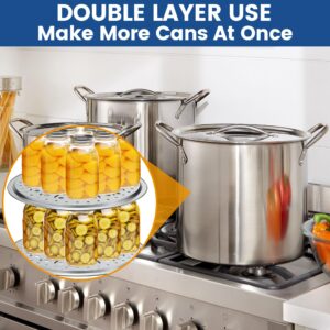 KORCCI Pressure Canner Rack 2Pcs - Stainless Steel Canning Rack for Pressure Cooker, 11 Inch Canning Racks for Water Bath Canner, Canning Supplies - Compatible with Presto, All-American and More