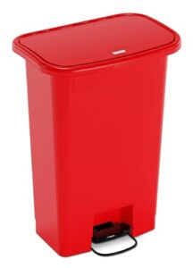 detecto waste mate plastic waste receptacle wm-24red, (24 gallon)