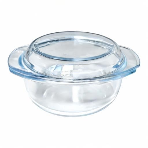 Small 1-QT Round Tempered Glass Casserole Dish with Lid, Mini Clear Glass Casserole Bowl with Glass Lid