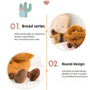 XIZHI Toast Bread Plush Toy Cute Croissant Plush Stuffed Funny Food Plushies Pillow Toy fors Gifts for Kids Birthday (Pretzel)