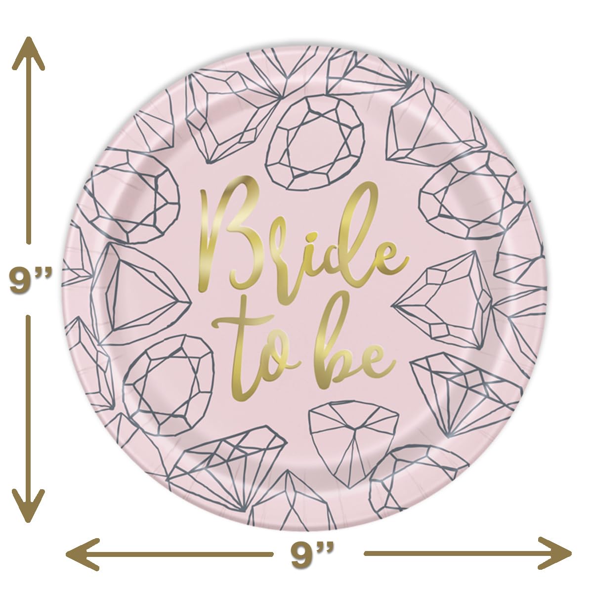 Lobyn Party Plates and Napkins Bachelorette Party Pink Bride to Be Design Plates and Napkins 16 Lunch Plates and Napkins Party Supplies Includes (16) 9 Inch Plates (16) 6.5 in Folded Lunch