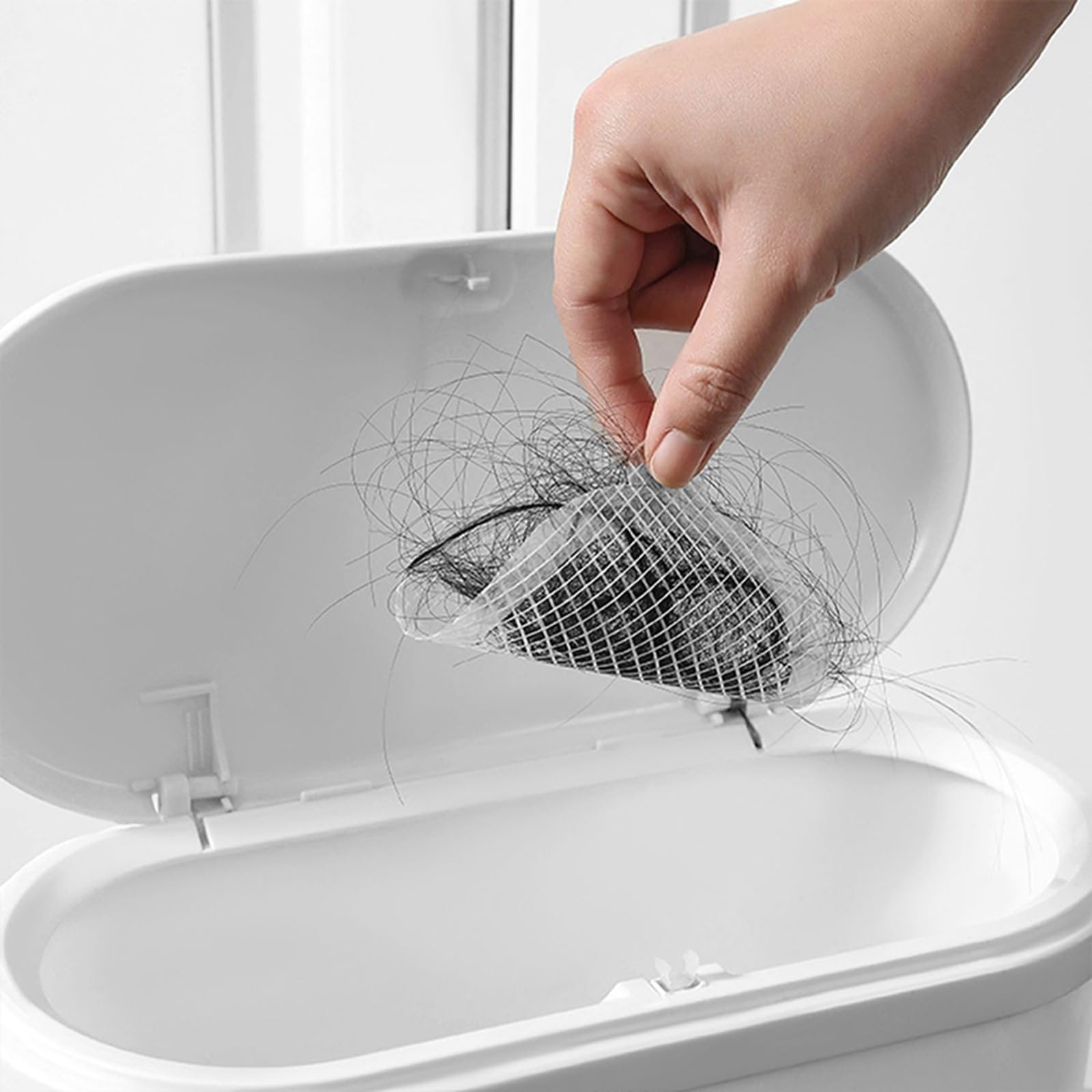 papasgix 50pack Disposable Drain Hair Catcher, Disposable Shower Drain Cover Hair Catcher Mesh Stickers, Hair Collector Cleaner for Shower Bathtub Bathroom Kitchen (Rund 3.5 in)