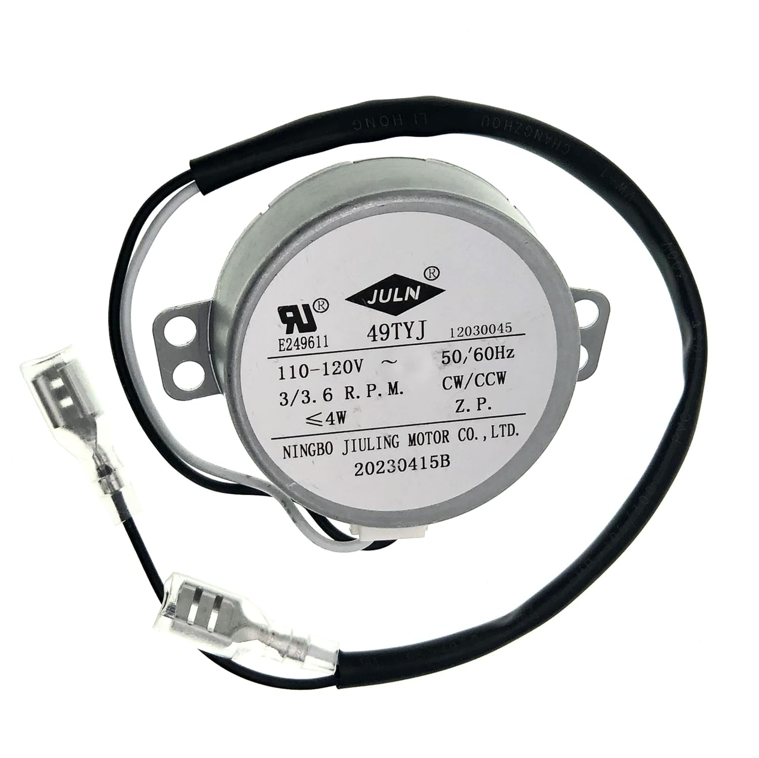 110V-120V Ice Maker Synchronous Motor 49TYJ Compatible with 50TYZ-E for Commercial Household Ice Maker HZB-12/A HZB-12/B HZB-12/H HZB-12/G HZB-22BF HZB-15 HZB-12YLR HZB-20YLR, 3/3.6 R.P.M. 50/60HZ