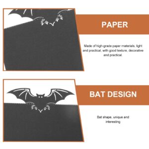 BESTOYARD Wedding Table Numbers Place Cards 50pcs Halloween Bat Places Cards Blank Place Cards Table Tent Cards Wedding Name Cards for Table Setting Banquets Dinner Parties