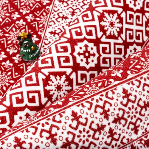 WondRg Christmas Area Rug 5x7 Red Snowflake Holiday Decorative Living Room Bedroom Throw Rug Washable Non Slip Soft Low Pile Carpet for Kitchen Entryway Dining Room Bathroom Home Decor