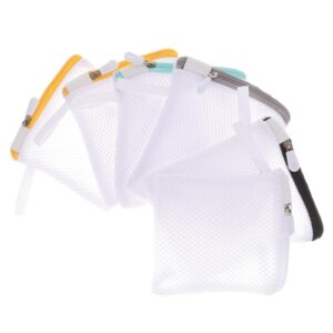 aokwawaliy 6pcs laundry bags zipper wash bags mini mesh washing bags net bags foldable washing machine bags soap pouch saver laundry pouch for underwear panties small accessories