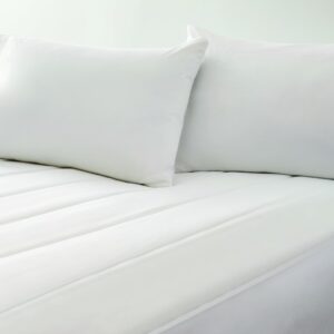 Sunbeam Restful Quilted Heated Mattress Pad Twin 12 Heat Settings Auto-Shut Off Machine Washable White