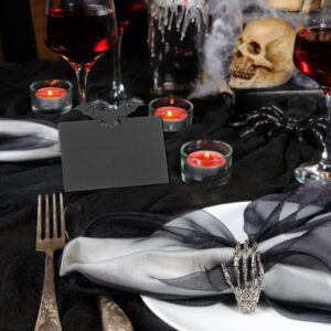 BESTOYARD Wedding Table Numbers Place Cards 50pcs Halloween Bat Places Cards Blank Place Cards Table Tent Cards Wedding Name Cards for Table Setting Banquets Dinner Parties