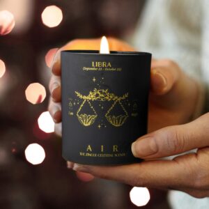 Libra Candle for Women, ZINCGE Zodiac Sign Libra Gifts for Men Candle Astrology Gifts, September Birthday Gifts, Scented Candles for Men Christmas Gifts, Soy Candles for Home Scented