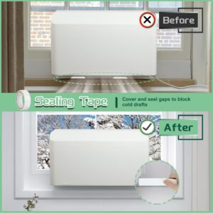 Memrita Indoor Air Conditioner Cover,Compatible with U-Shape Window AC Units,Windproof Design Indoor AC Cover for U-Shape Window Air Conditioner Unit,Block Dust and Cold Draft