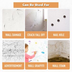 White Paint, White Paint for Wall Touch up Paint for Walls, Water Based &Low Odor Wall Paint with Roller Brush, White Wall Paint Repair Kit for Flat, Ceiling Wall- No Extra Tools Required, Low VOC