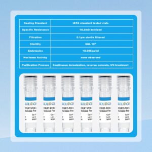 CryoKing Ultra Pure Water, 25 x 1.8 ml Molecular Biology Grade, DNase, RNAse, Protease, Endotoxins (Pyrogen) Free, PCR/RT-PCR Certified, Nuclease-Free Water, 25 x 1.8 ml/Pack, Made in USA