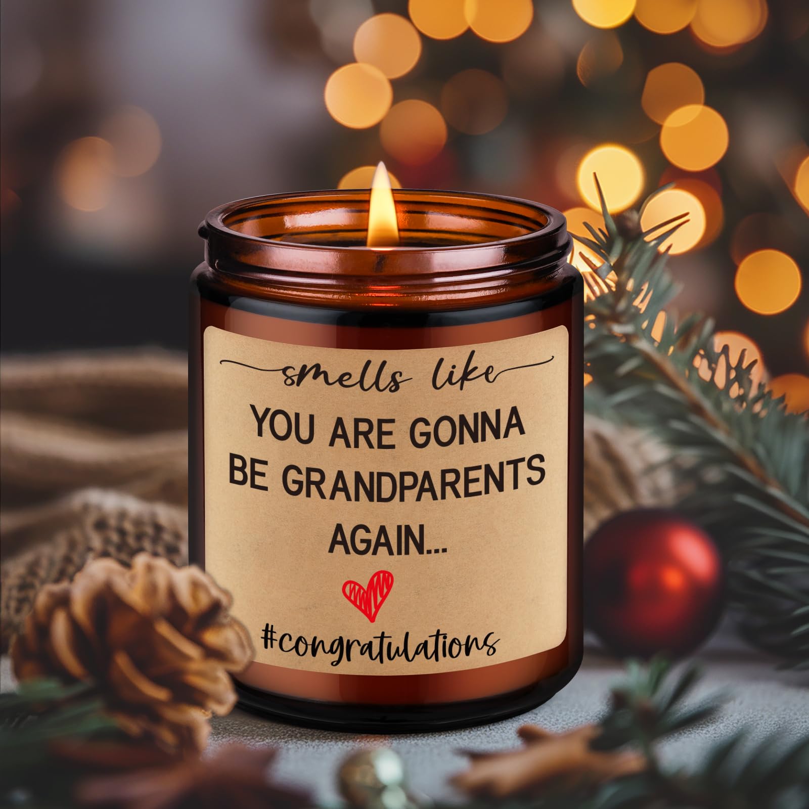 Miracu Scented Candle, Second Time Grandparents Gifts, Pregnancy Announcement for Grandparents Baby Announcement, Pregnancy Reveal to Parents, Baby Announcements Reveal Ideas for Grandparents Grandma