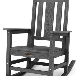 SERWALL Outdoor Rocking Chair Gray