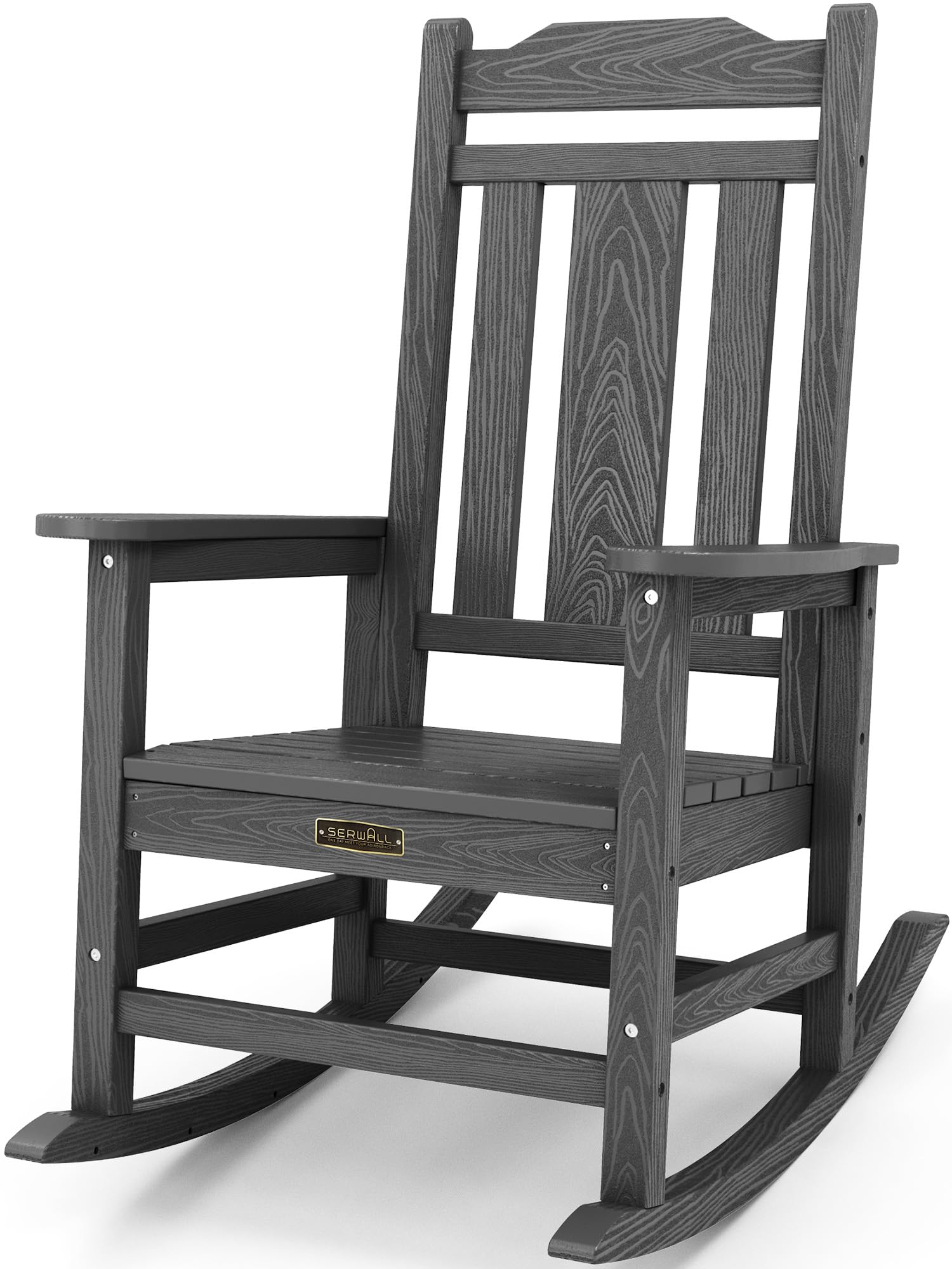 SERWALL Outdoor Rocking Chair Gray