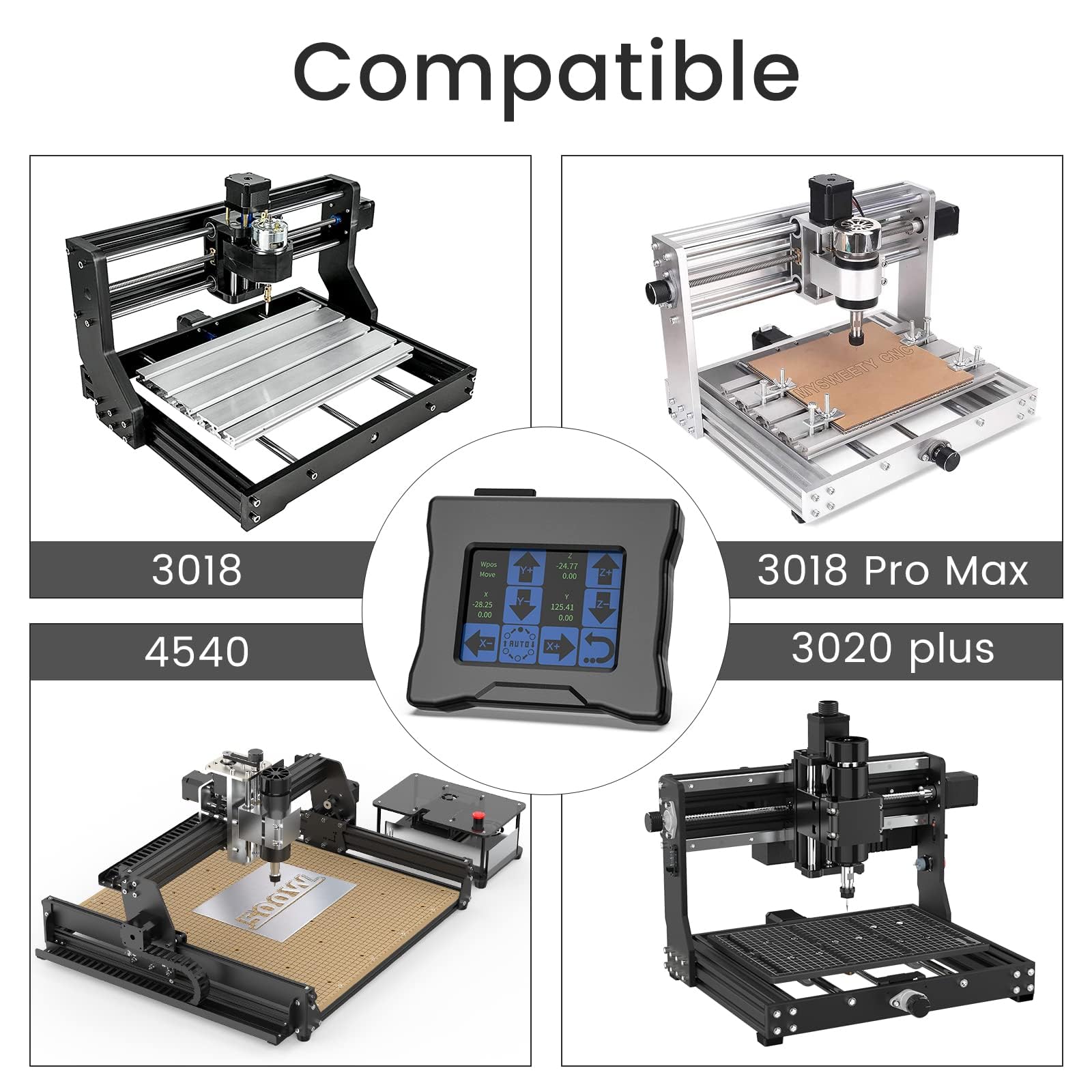 MYSWEETY CNC Router Machine Control, Offline GRBL Control Module with TFT Touch Screen for CNC 3018/3020/ 3040pro/ 4540 for Metal Cutting Wood Working