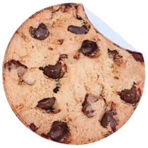 Vessia Giant Cookie Blanket, Realistic Funny Food Blanket for Adults and Kids, 300GSM Giant Soft Chocolate Cookies Blanket for Couch,Sofa,Bed, Fun Cozy Round Blanket Gifts for Boys,Girls