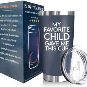 NewEleven Christmas Gifts For Dad - Birthday Gifts For Dad From Daughter, Son, Kids - Husband Gifts - Birthday Present Ideas For Father, Husband, New Dad, Bonus Dad From Daughter, Son - 20 Oz Tumbler