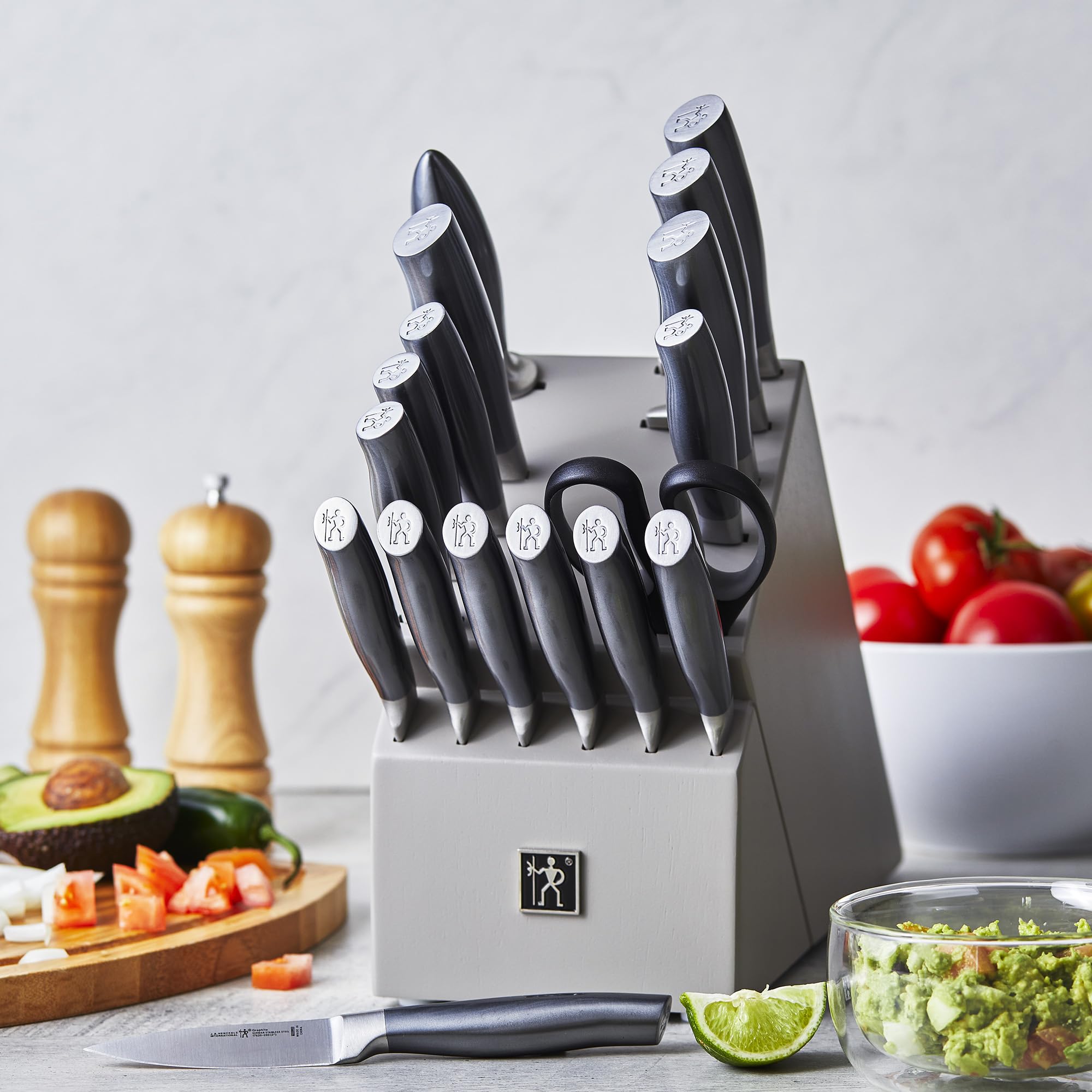 HENCKELS Graphite Knife Block Set, 18, Grey