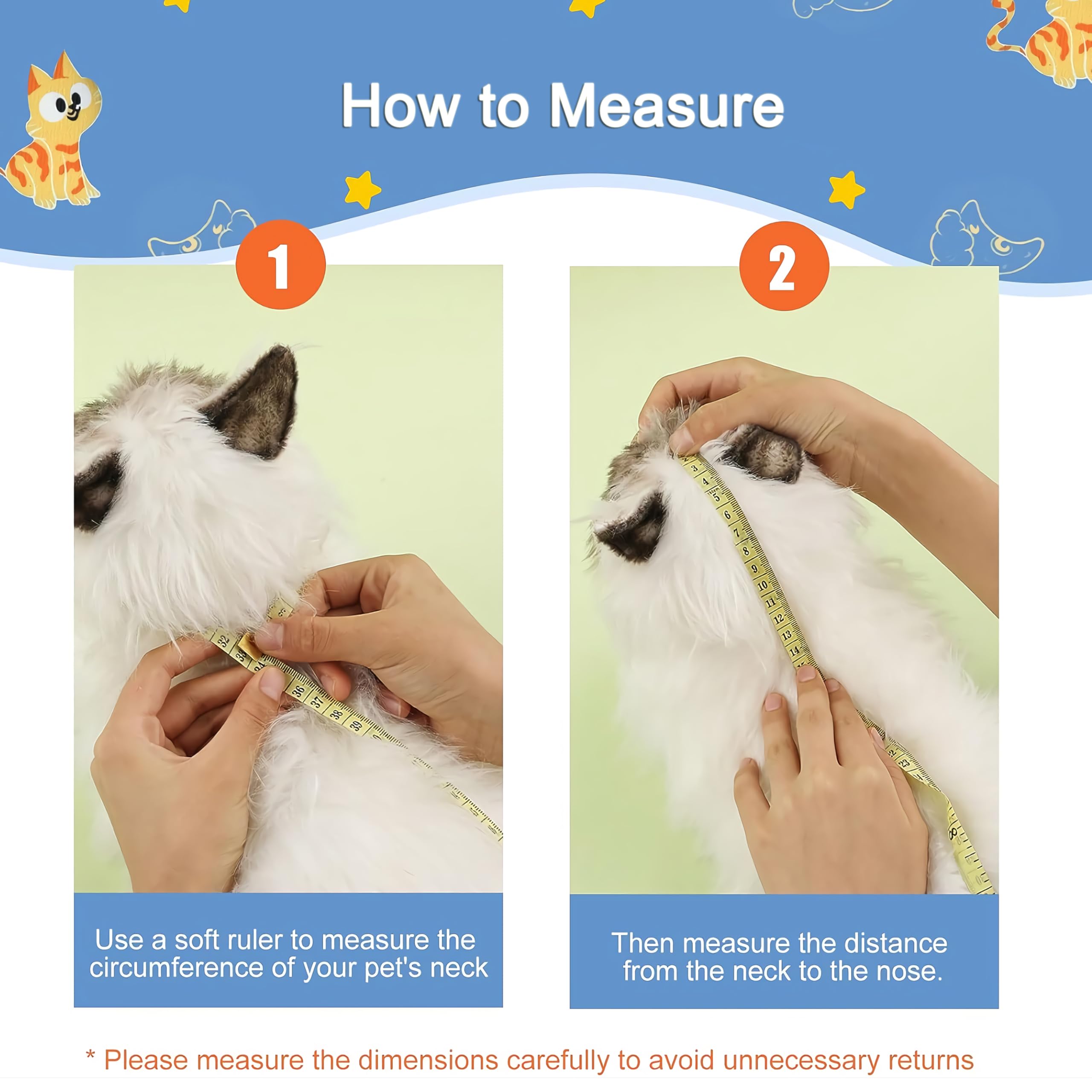 Cat Recovery Collar Soft,Adjustable Pet Cone Collar for After Surgery,Lightweight Elizabethan Collar for Cats Kitten Puppies Prevent from Licking (S)