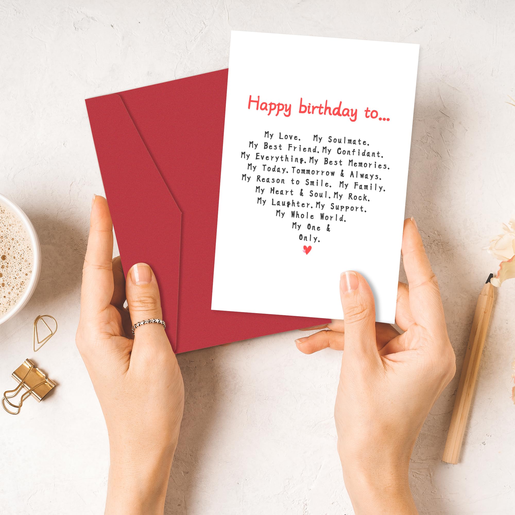 Romantic Birthday Card for Boyfriend Husband, Funny Birthday Cards for Wife Girlfriend, Naughty Love Card for Men Women, Happy Birthday To My One and Only