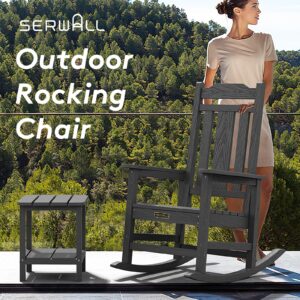 SERWALL Outdoor Rocking Chair Gray