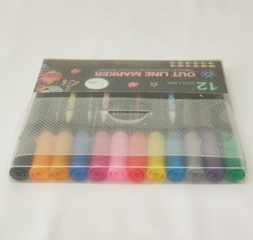 Shimmer Markers Outline Glitter Gel Pens: 12 Christmas Stocking Stuffers Teenage Tween Teen Girl Gifts Trendy Stuff Cute Arts Crafts Art Supplies Kids Ages 4 5 6 8 9 10 14 16 18 Year Old Outliner 2024