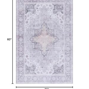 SAFAVIEH Tucson Collection Area Rug - 3' x 5', Sage & Ivory, Persian Medallion Design, Machine Washable Ideal for High Traffic Areas in Living Room, Bedroom, Dining (TSN105W-3)