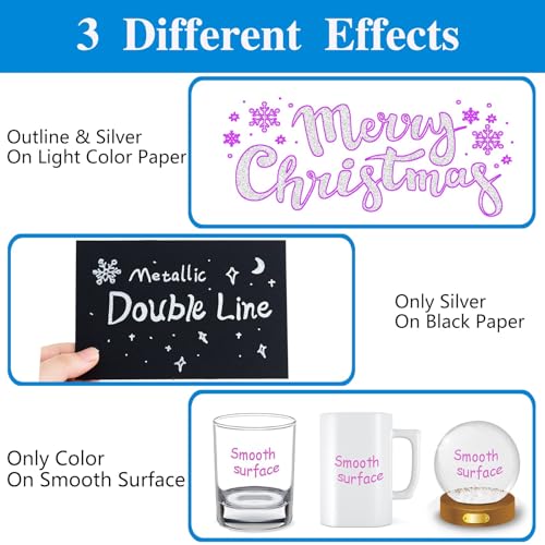 Shimmer Markers Outline Glitter Gel Pens: 12 Christmas Stocking Stuffers Teenage Tween Teen Girl Gifts Trendy Stuff Cute Arts Crafts Art Supplies Kids Ages 4 5 6 8 9 10 14 16 18 Year Old Outliner 2024