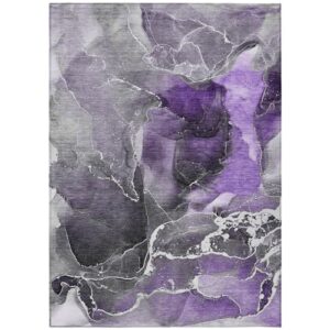 addison rugs chantille acn503 purple 8' x 10 indoor outdoor area rug, stain resistant, machine washable, non shedding, bedroom, living room, dining room, kitchen rug