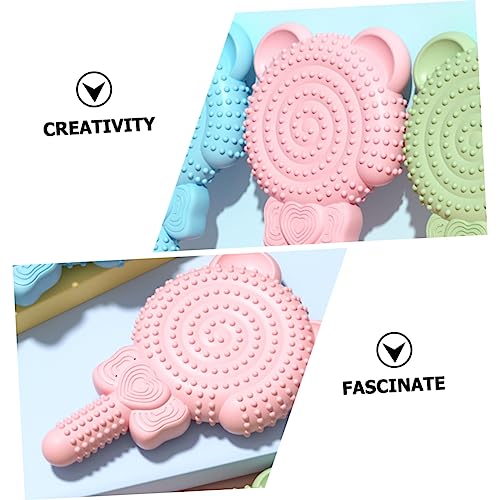 Mipcase 2pcs Dog Toy Dog Teeth Cleaning Toy Interactive Puppy Toy Small Chewing Toy Dog Sound Toys Tow Truck Toy Dental Dog Chew Toys Dog Lollipop Toy Pet Toys Pet Supplies TPR Household