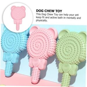 Mipcase 2pcs Dog Toy Dog Teeth Cleaning Toy Interactive Puppy Toy Small Chewing Toy Dog Sound Toys Tow Truck Toy Dental Dog Chew Toys Dog Lollipop Toy Pet Toys Pet Supplies TPR Household