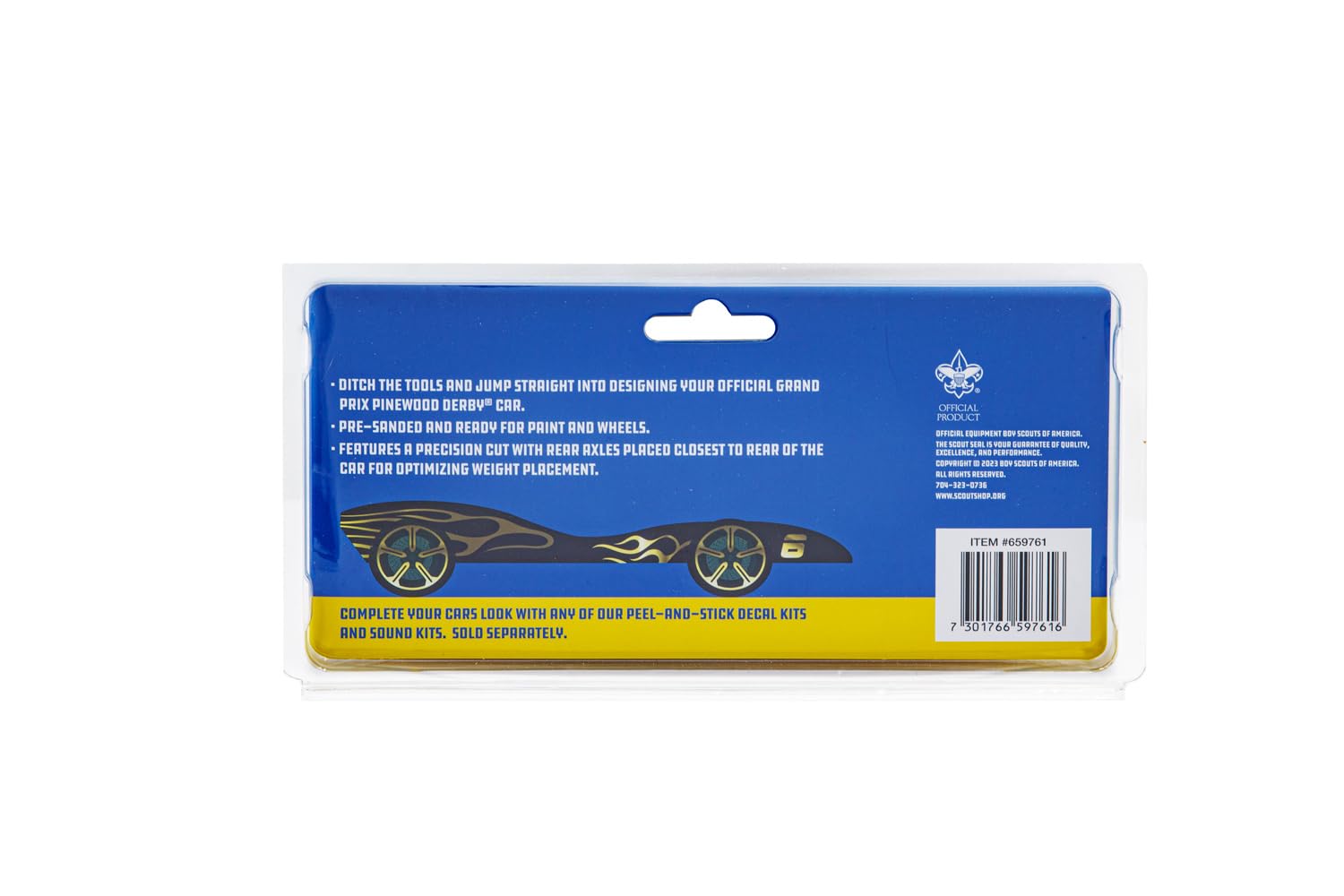 Boy Scouts of America Official Pinewood Derby Car Kit - Precut Sports Car