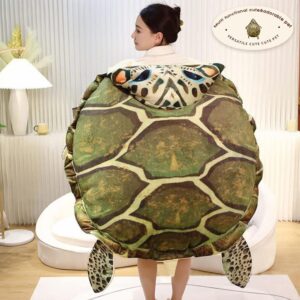 Yuthsona 40IN Wearable Turtle Shell Pillows Tortoise Plush Pillow Turtle Shell Stuffed Animal Costume Plush Toy Funny Dress Up Creative Gifts for Boys and Girls