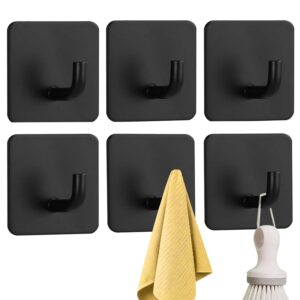 aobanto adhesive wall hooks 3 heavy duty m hooks for hanging towel hook shower door hooks for bathroom kitchen towel holder robe hange(black)