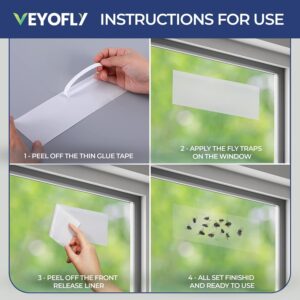 Veyofly Sticky Traps for Plants and Windows, Bundle with 5 Yellow Sticky Traps for Gnats & 5 Window Fly Traps -Gnat Trap, Bug Sticky Traps, Fungus Gnat Trap, Fly Strips, Fly Tape- Pack of 10​