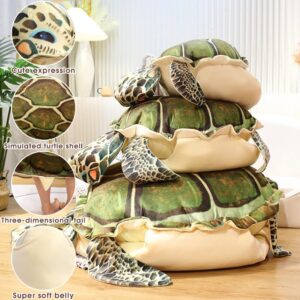 Yuthsona 40IN Wearable Turtle Shell Pillows Tortoise Plush Pillow Turtle Shell Stuffed Animal Costume Plush Toy Funny Dress Up Creative Gifts for Boys and Girls