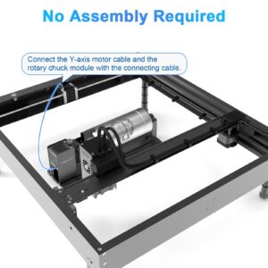 Creality Laser Rotary Roller, Y-axis Rotary Chuck for Most Laser Engravers, Rotary Kit Pro with 3 in 1 Jaw and Module Suitable for Engraving Cylindrical Objects,Wine Glass, Tumbler, Ring,Ball and etc