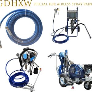 GDHXW 25FT Double Layer Braided Wire High Pressure Airless Paint Spray Hose Upgraded 8500 PSI Universal Paint Sprayer Flexible Tube 1/4"