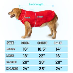 KAYCOWZA Dog Jacket for Cold Weather, 2 Pack Cozy Winter Warm Turtleneck Dog Coat Clothes for Large Meidum Small Dogs, Fleece Adjustable Pullover Dog Vest Sweater (M-XXL)