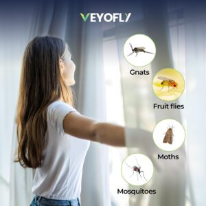 Veyofly Sticky Traps for Plants and Windows, Bundle with 5 Yellow Sticky Traps for Gnats & 5 Window Fly Traps -Gnat Trap, Bug Sticky Traps, Fungus Gnat Trap, Fly Strips, Fly Tape- Pack of 10​