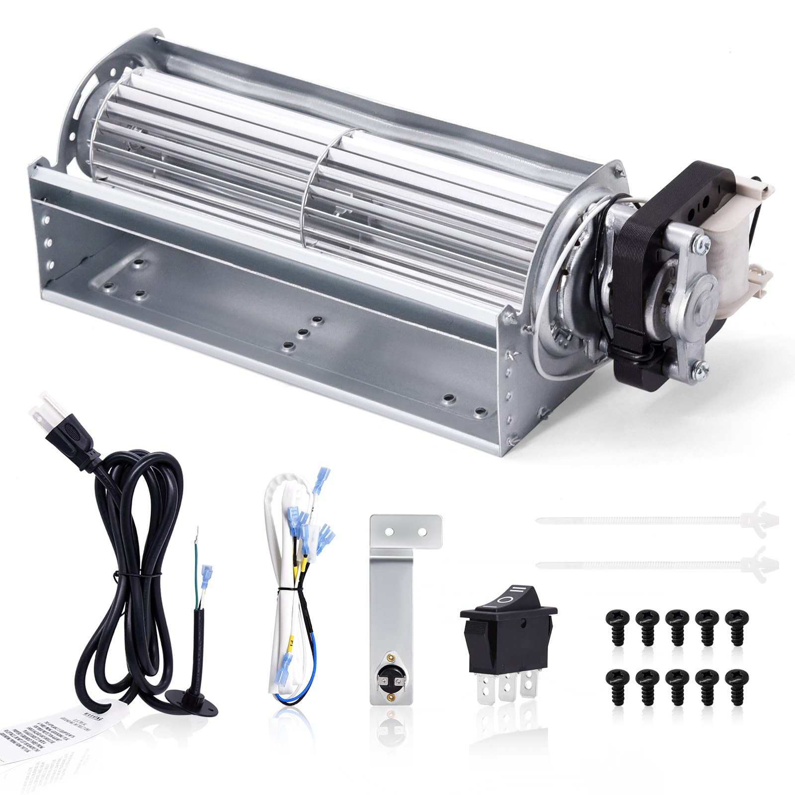 Hiorucet GFB100 Ventless Fireplace Blower Fan Kits for GHP Group Pleasant Hearth, VFF-PH32DR, VFF-PH20D, VFF2-PH20D, VFF-PH26D. Pleasant Hearth GFB100 Vent-Free Fireplace Blower with Thermostat.