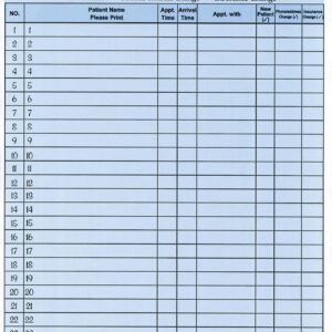 Stockchecks Patient Sign-in Label Sheets, Blue 125 Sheets Carbonless Forms, Hipaa Compliant