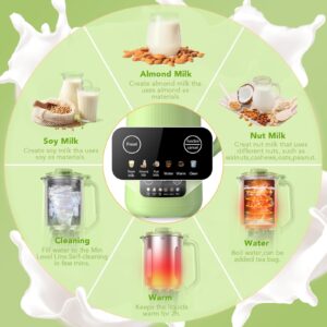 Nut Milk Maker Machine 27oz（800ml）, Plant-Based Milk and Dairy Free Beverages, Automatic Nut Milk Maker for Homemade Almond, Soy, Oat, Cashew Milk with Nut Milk Filter Bag