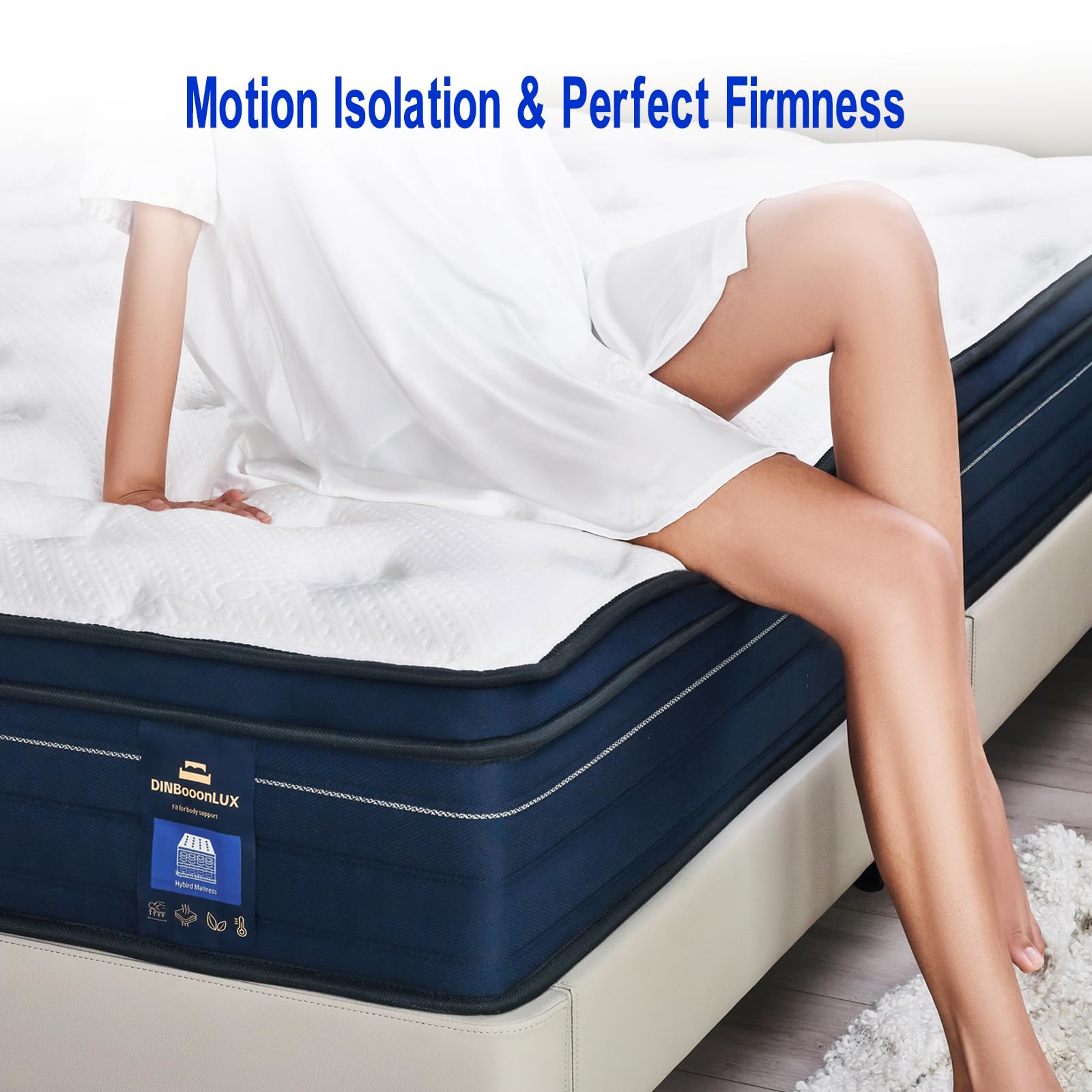 King Mattress,14 Inch Gel Memory Foam Hybrid Mattress in a Box,Motion Isolation Individually Wrapped Pocket Coils,Pressure Relief,Back Pain Relief,Breathable,Non-Fiberglass King Size Mattress